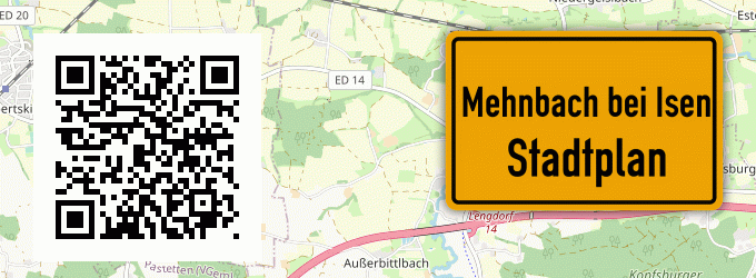 Stadtplan Mehnbach bei Isen