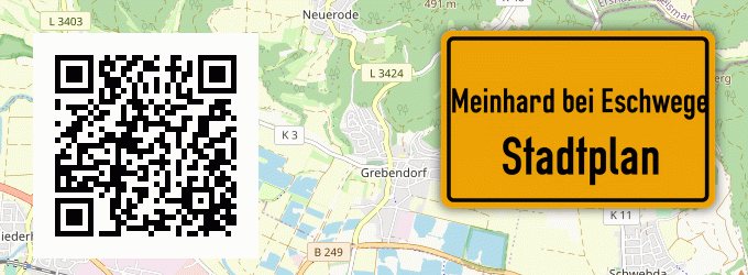 Stadtplan Meinhard bei Eschwege