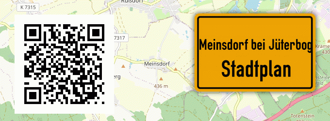 Stadtplan Meinsdorf bei Jüterbog