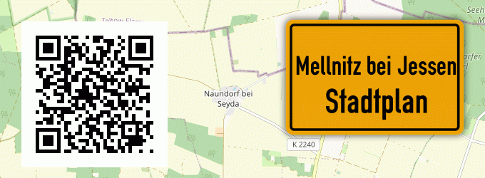 Stadtplan Mellnitz bei Jessen, Elster