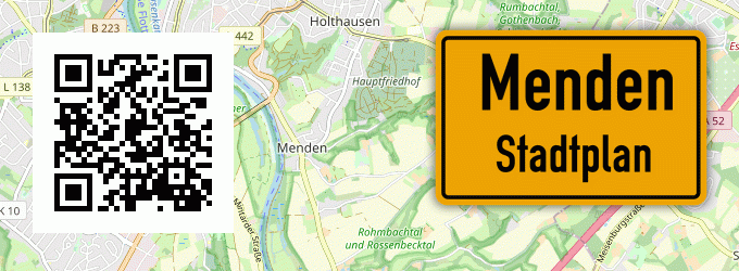 Stadtplan Menden, Rheinland