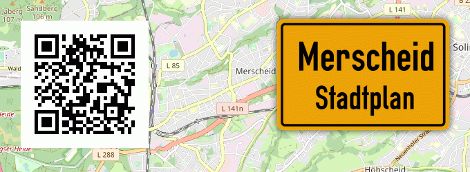 Stadtplan Merscheid, Hunsrück