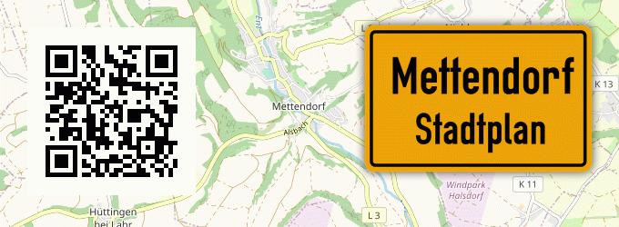 Stadtplan Mettendorf, Eifel