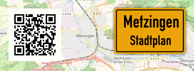 Stadtplan Metzingen, Kreis Celle