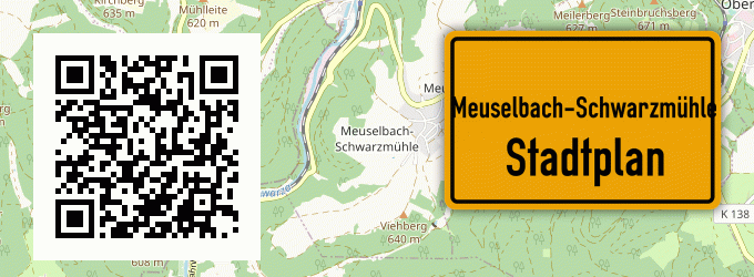Stadtplan Meuselbach-Schwarzmühle