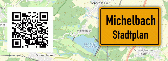 Stadtplan Michelbach, Kreis Marburg an der Lahn