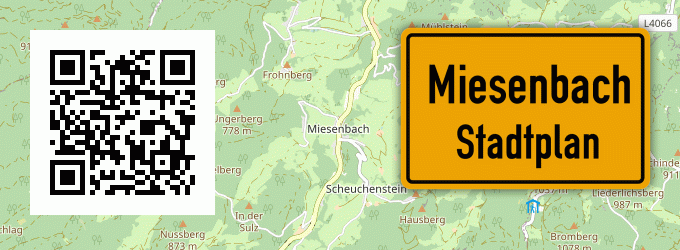 Stadtplan Miesenbach, Allgäu