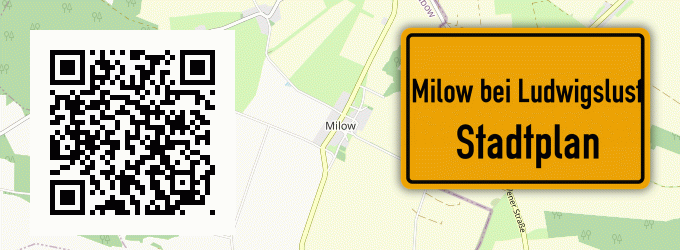 Stadtplan Milow bei Ludwigslust