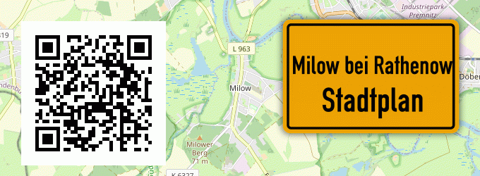 Stadtplan Milow bei Rathenow