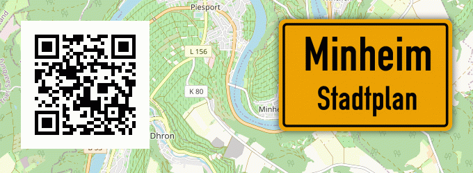 Stadtplan Minheim, Mosel