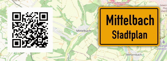 Stadtplan Mittelbach, Pfalz