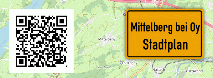 Stadtplan Mittelberg bei Oy