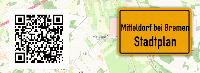 Stadtplan Mitteldorf bei Bremen