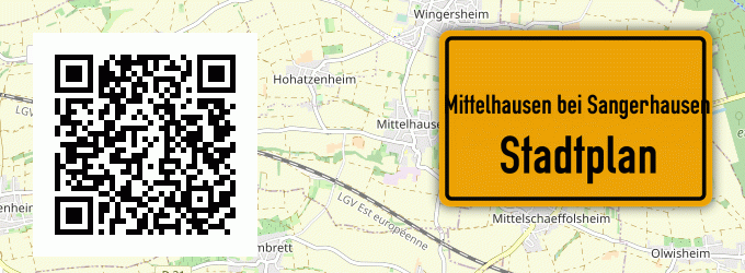 Stadtplan Mittelhausen bei Sangerhausen
