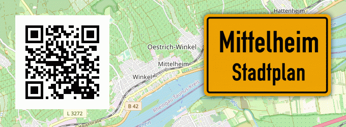 Stadtplan Mittelheim, Rheingau