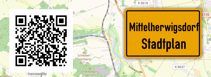Stadtplan Mittelherwigsdorf