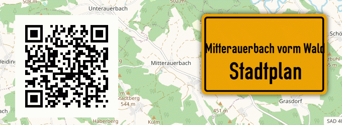 Stadtplan Mitterauerbach vorm Wald