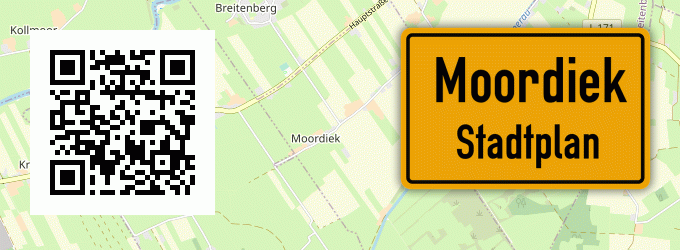 Stadtplan Moordiek, Holstein