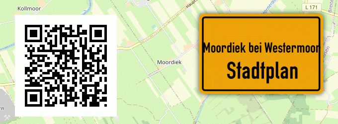 Stadtplan Moordiek bei Westermoor