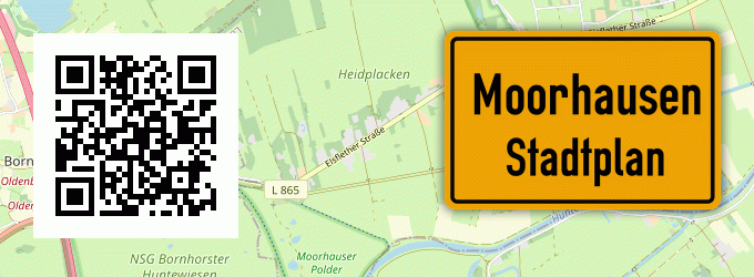 Stadtplan Moorhausen, Kreis Friesland