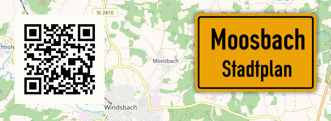 Stadtplan Moosbach, Kreis Nürnberg