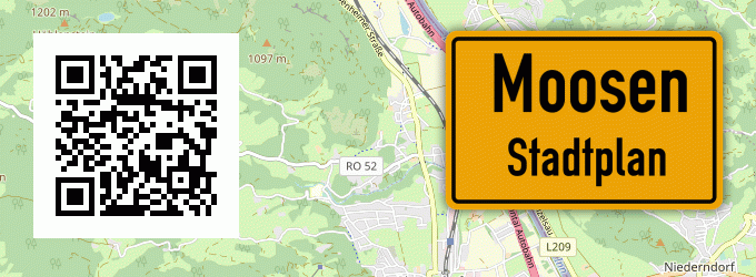 Stadtplan Moosen, Kreis Bad Tölz