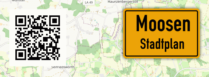 Stadtplan Moosen, Kreis Rosenheim, Oberbayern