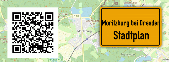 Stadtplan Moritzburg bei Dresden