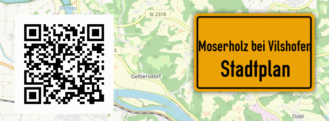 Stadtplan Moserholz bei Vilshofen, Niederbayern