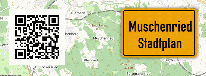 Stadtplan Muschenried, Oberpfalz