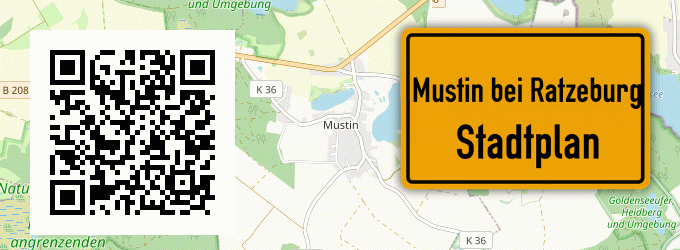 Stadtplan Mustin bei Ratzeburg