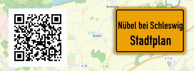Stadtplan Nübel bei Schleswig