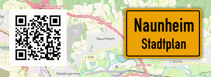 Stadtplan Naunheim, Kreis Wetzlar