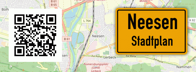 Stadtplan Neesen, Porta Westfalica