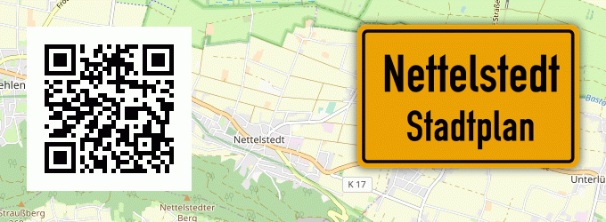 Stadtplan Nettelstedt, Kreis Lübbecke, Westfalen