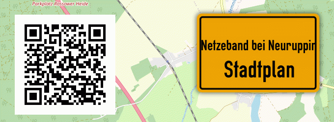 Stadtplan Netzeband bei Neuruppin