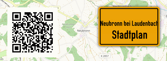 Stadtplan Neubronn bei Laudenbach, Württemberg