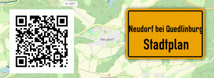 Stadtplan Neudorf bei Quedlinburg