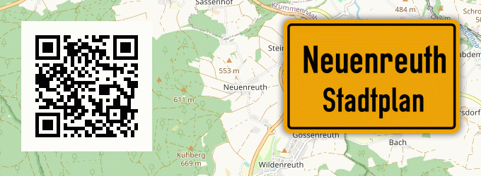 Stadtplan Neuenreuth, Kreis Bayreuth