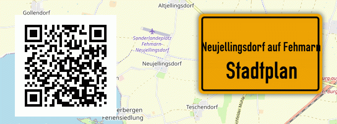 Stadtplan Neujellingsdorf auf Fehmarn