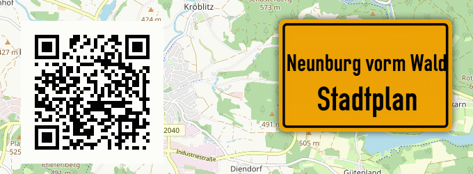Stadtplan Neunburg vorm Wald