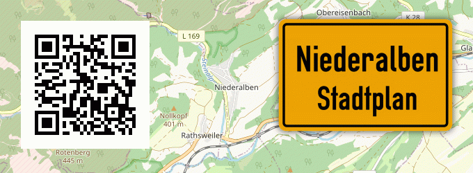 Stadtplan Niederalben