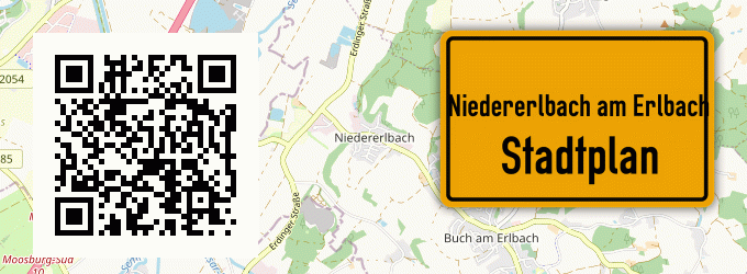Stadtplan Niedererlbach am Erlbach