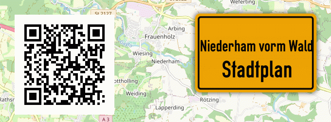 Stadtplan Niederham vorm Wald