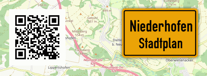 Stadtplan Niederhofen, Kreis Kempten, Allgäu