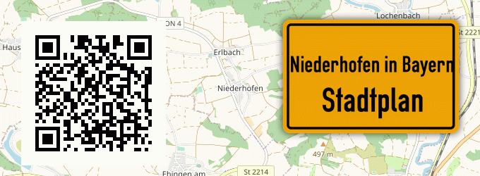 Stadtplan Niederhofen in Bayern