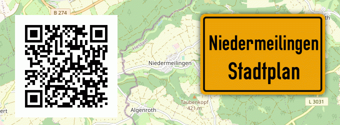 Stadtplan Niedermeilingen