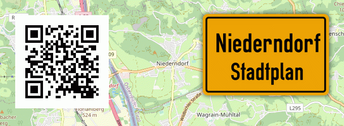 Stadtplan Niederndorf, Kreis Vilshofen, Niederbayern