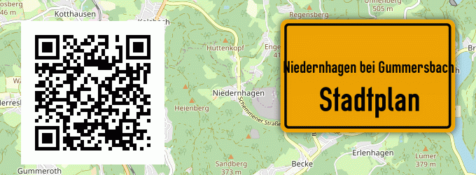 Stadtplan Niedernhagen bei Gummersbach