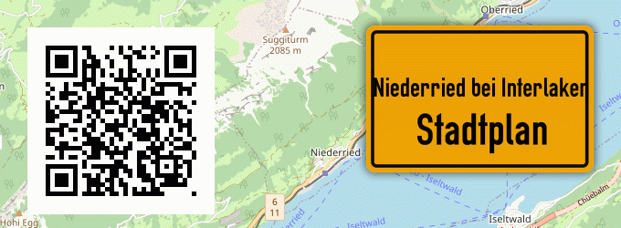 Stadtplan Niederried bei Interlaken